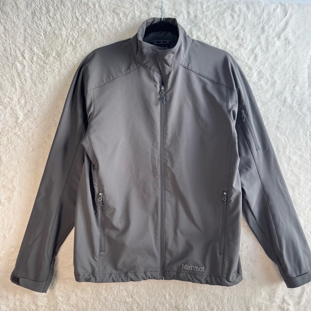 Marmot Approach Jacket‎ Men’s Medium Gray Zip Pockets Performance Outdoor Travel